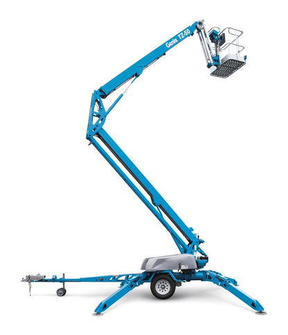 Plataforma articulada remolcable TZ-50 hibrida con manejo
